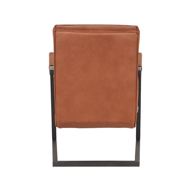 LABEL51 Fauteuil Milo - Cognac - Microfiber