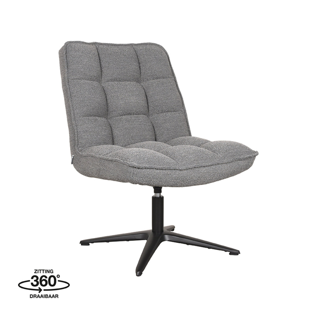 LABEL51 Fauteuil Vince - Grijs - Boucle