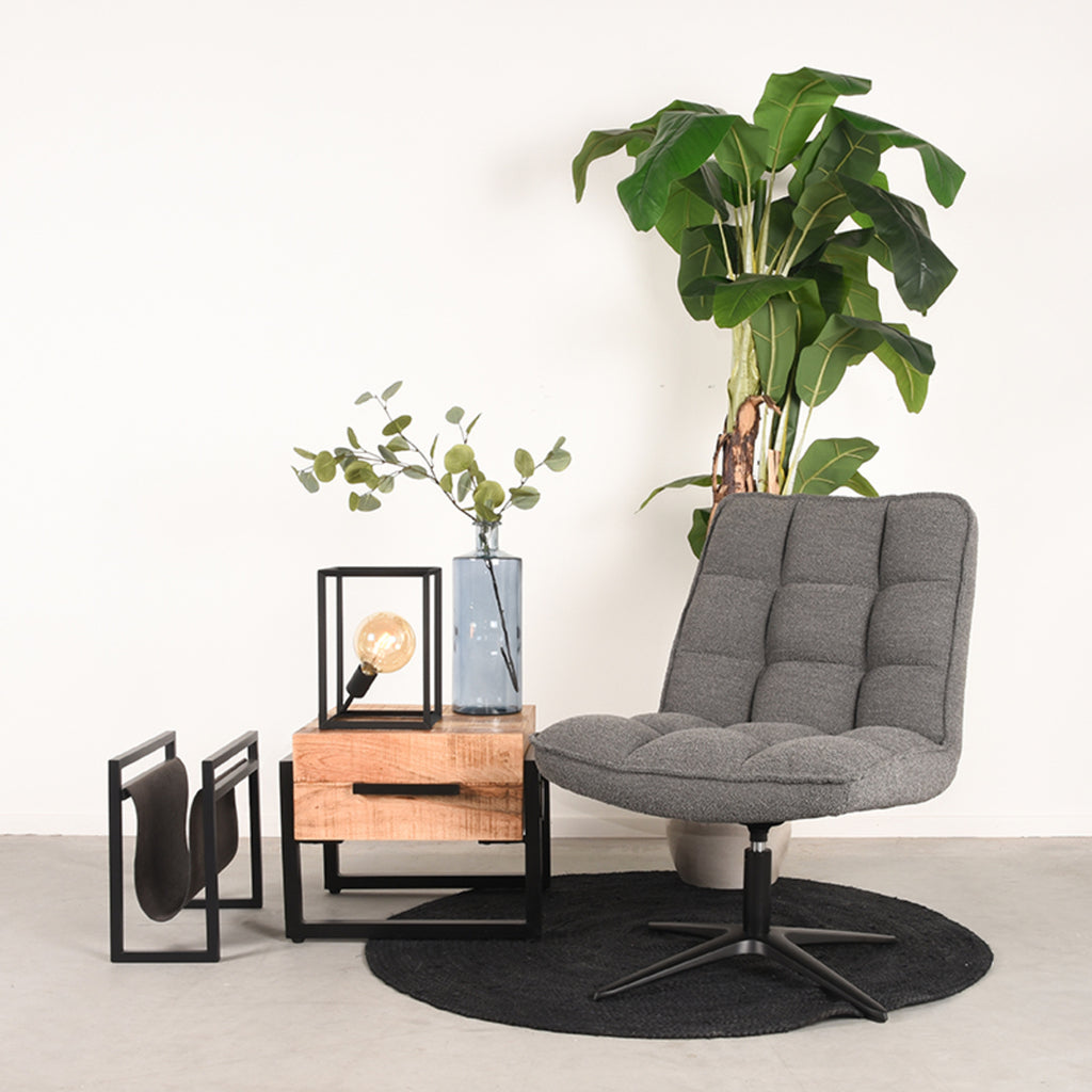 LABEL51 Fauteuil Vince - Grijs - Boucle