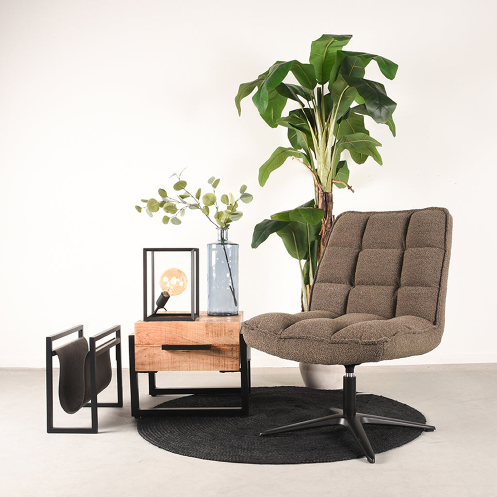 LABEL51 Fauteuil Vince - Bruin - Boucle