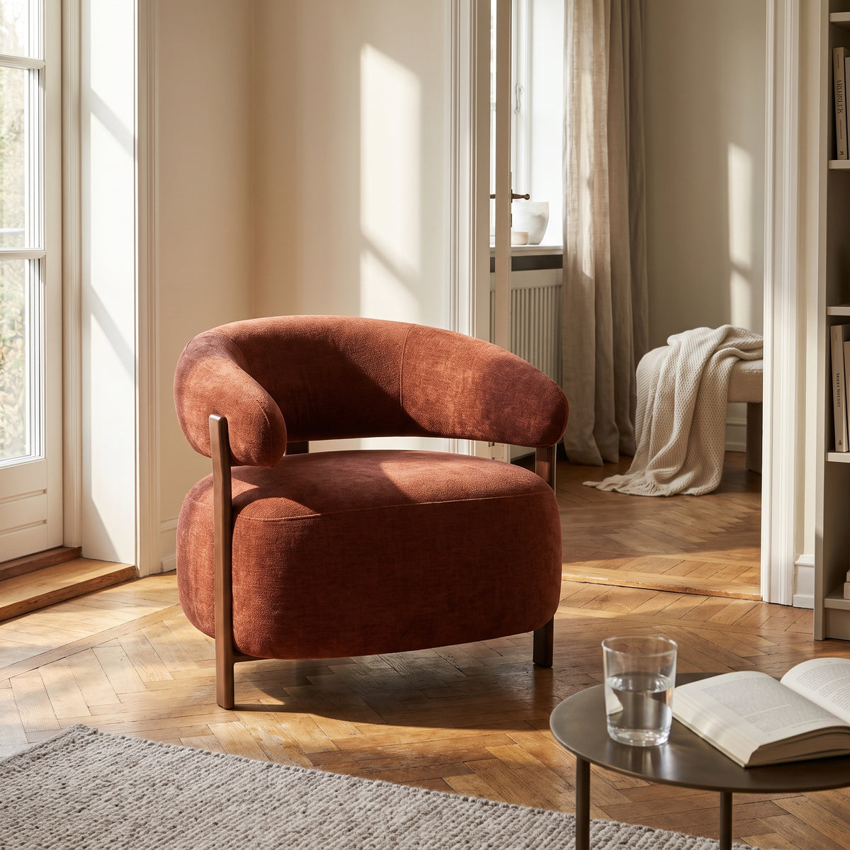 Fauteuil Rose - Burgundy