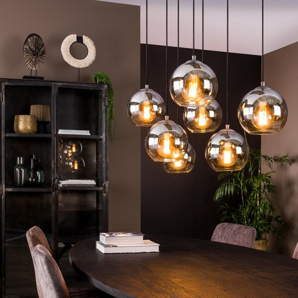 Hanglamp 4+3L I Bubble shaded