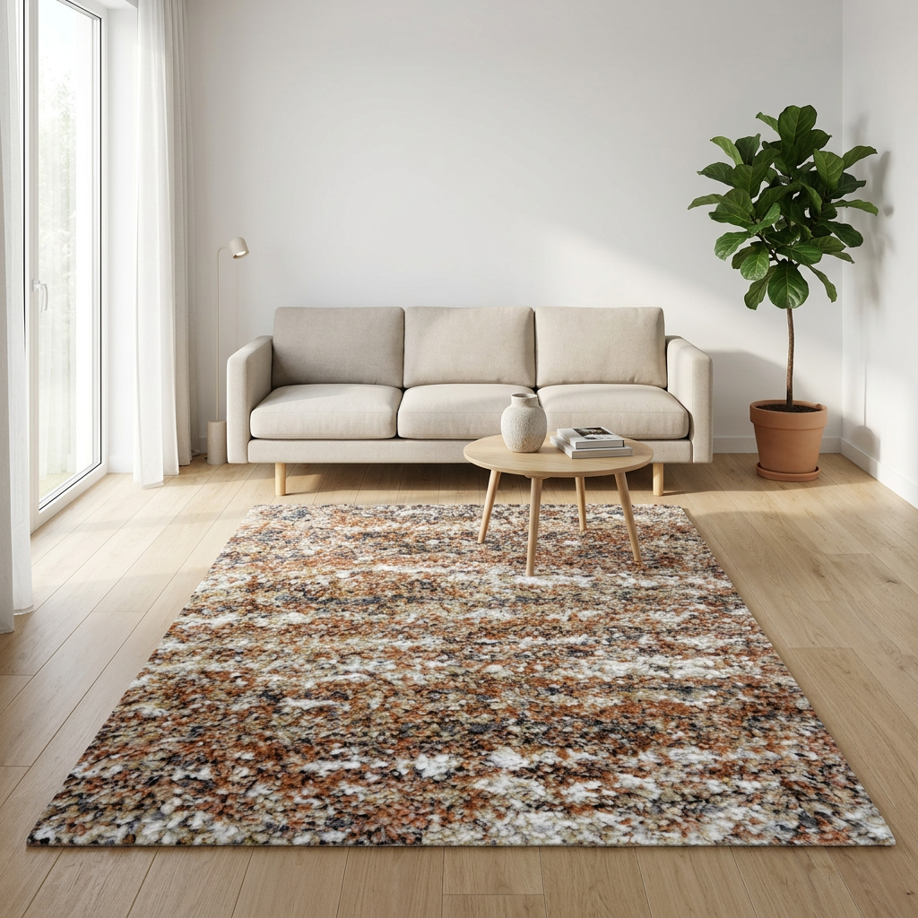 Vloerkleed Manchester Terracotta Multicolor sfeerfoto
