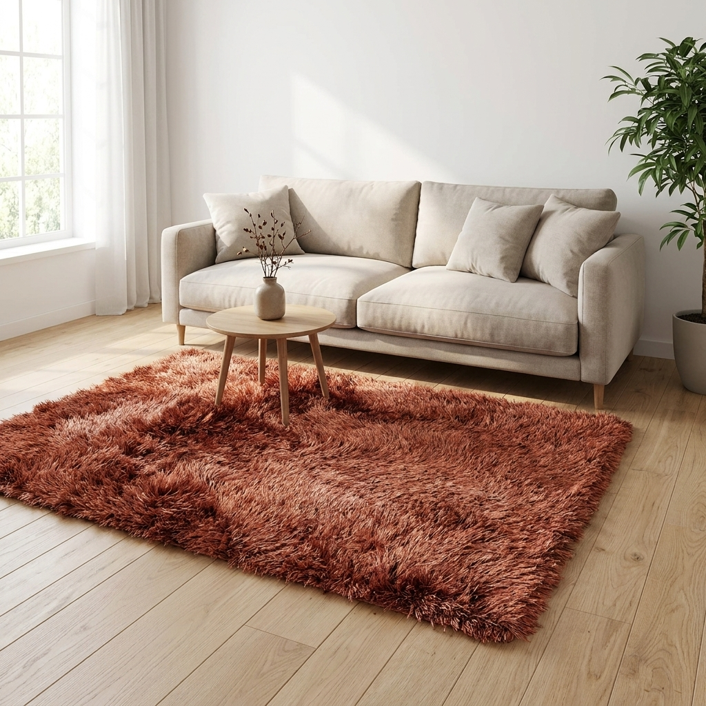 Vloerkleed Luna Terracotta sfeerfoto