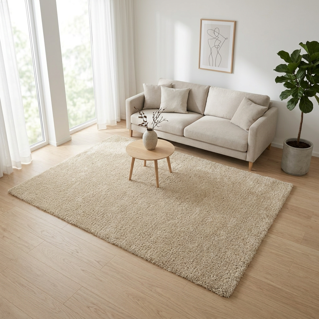 Vloerkleed Hoboken Naturel sfeerfoto