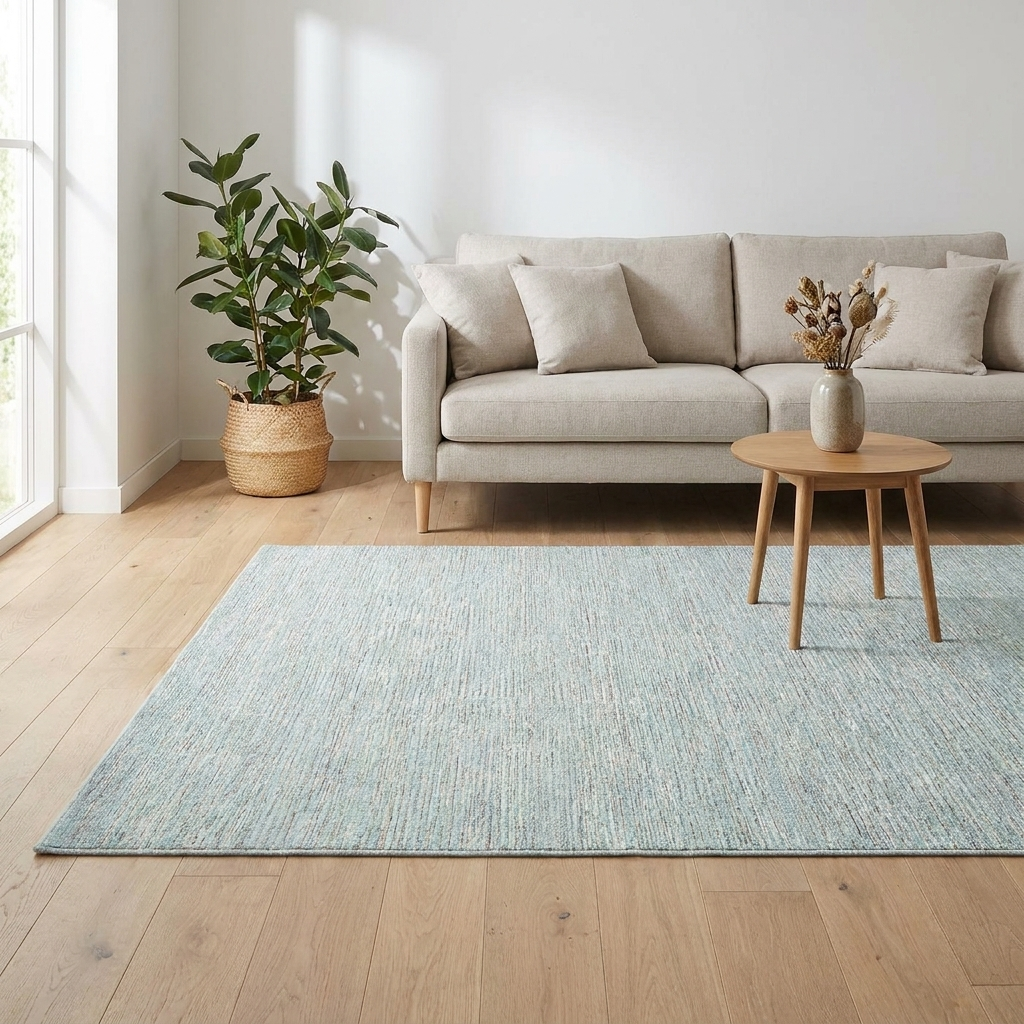 Vloerkleed Portishead Lichtblauw sfeerfoto