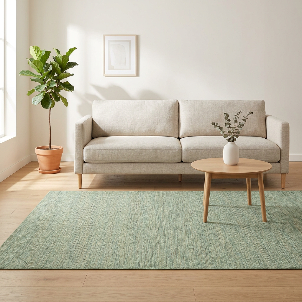 Vloerkleed Portishead Saliegroen sfeerfoto