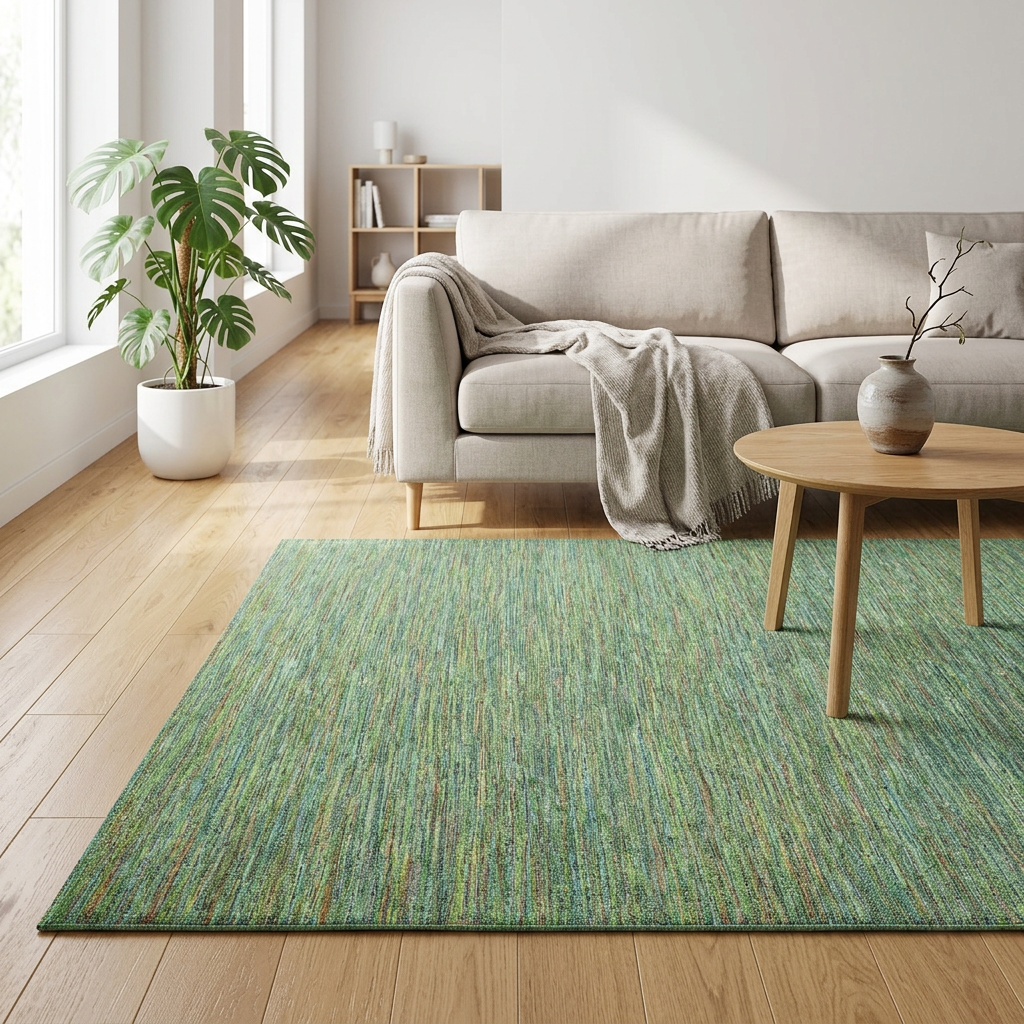 Vloerkleed Portishead Grasgroen sfeerfoto