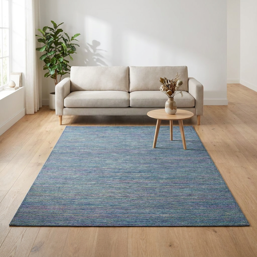 Vloerkleed Portishead Denimblauw sfeerfoto