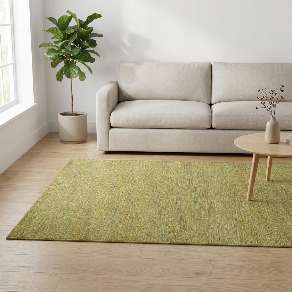Vloerkleed Portishead Okergeel sfeerfoto