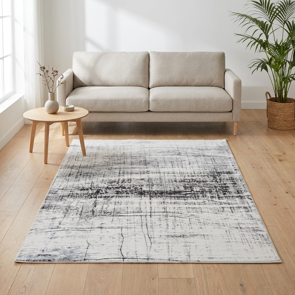 Vloerkleed Mad Men Griff Metro Black & White sfeerfoto