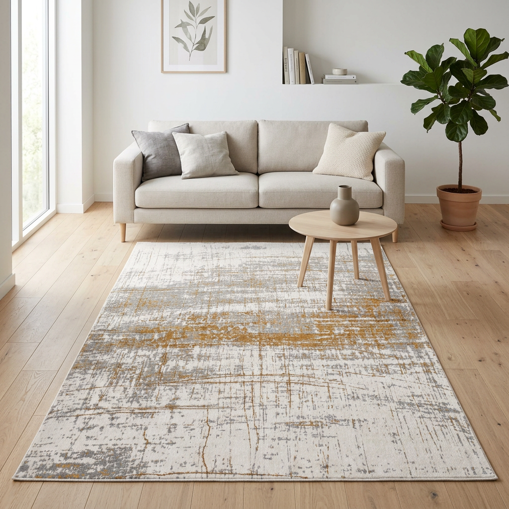 Vloerkleed Mad Men Griff Columbus Gold sfeerfoto