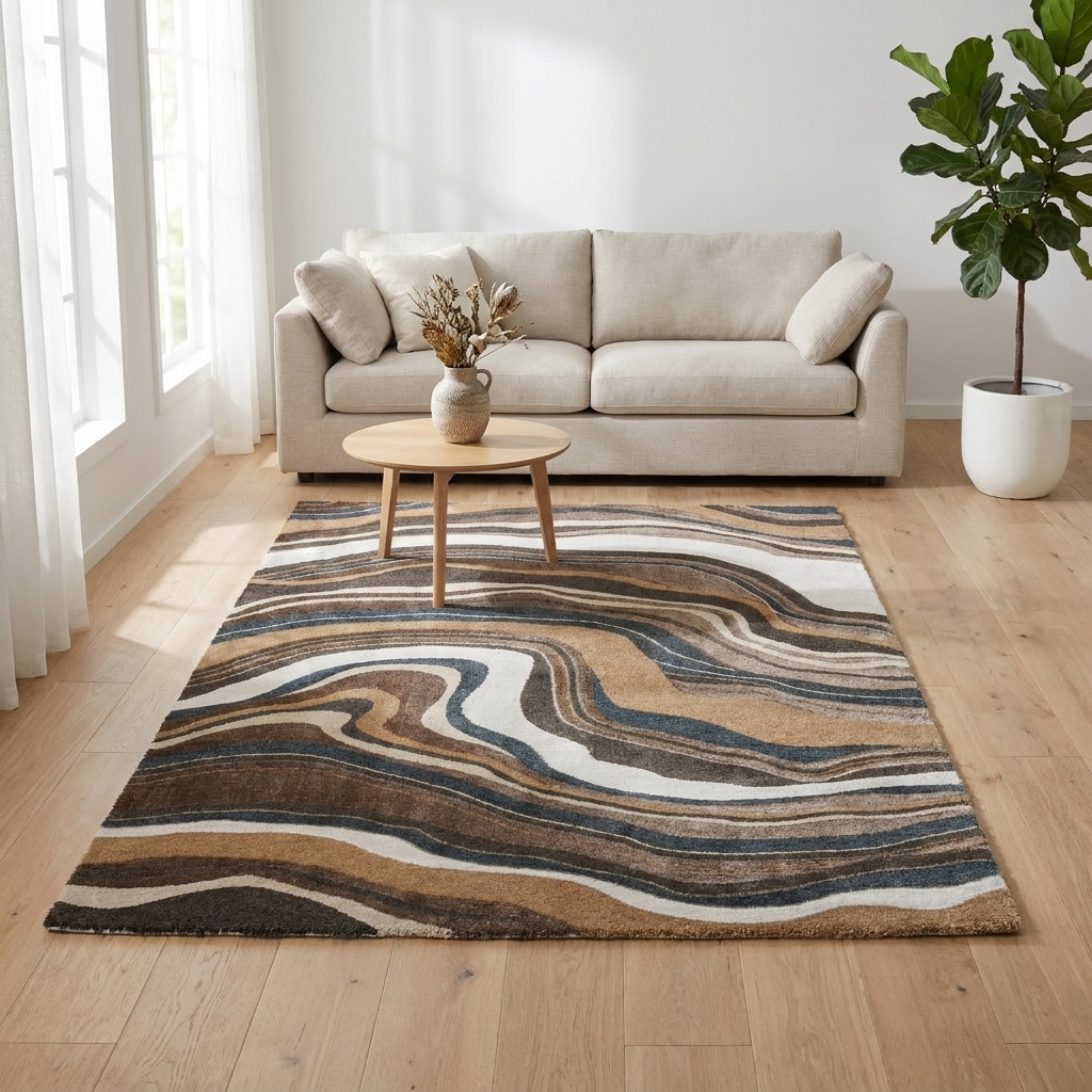 Vloerkleed Livingston Cognac Multicolor sfeerfoto
