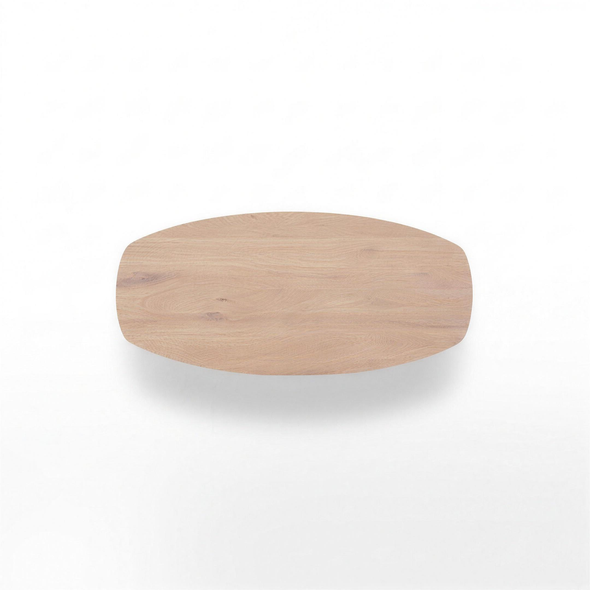 Tafelblad Sjoerd eiken Deens ovaal verjongd Natural 200 x 100 x 4 cm - MaxLiving tafelblad