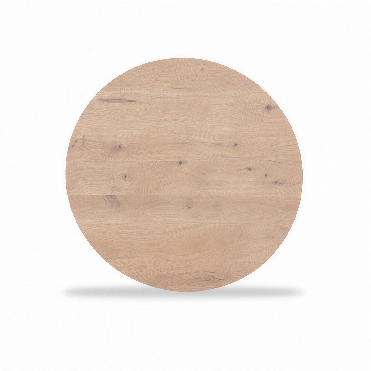 Tafelblad Sjoerd eiken Natural rond verjongd 110 cm doorsnede - MaxLiving tafelblad