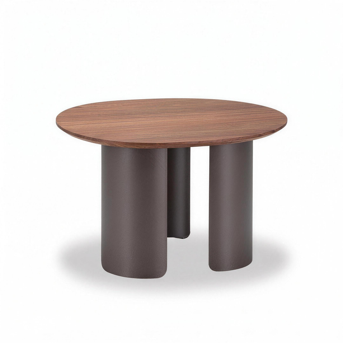 Salontafel Lieke 002 organisch 70x56x38 cm walnoot met bronzen poot - MaxLiving salontafel
