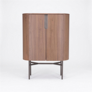 Wandkast Lieke 011 walnoot met crème poot 95x50x130 - MaxLiving wandkast