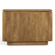 Dressoir Bora - 115 cm Naturel - dressoir van mangohout, vooraanzicht