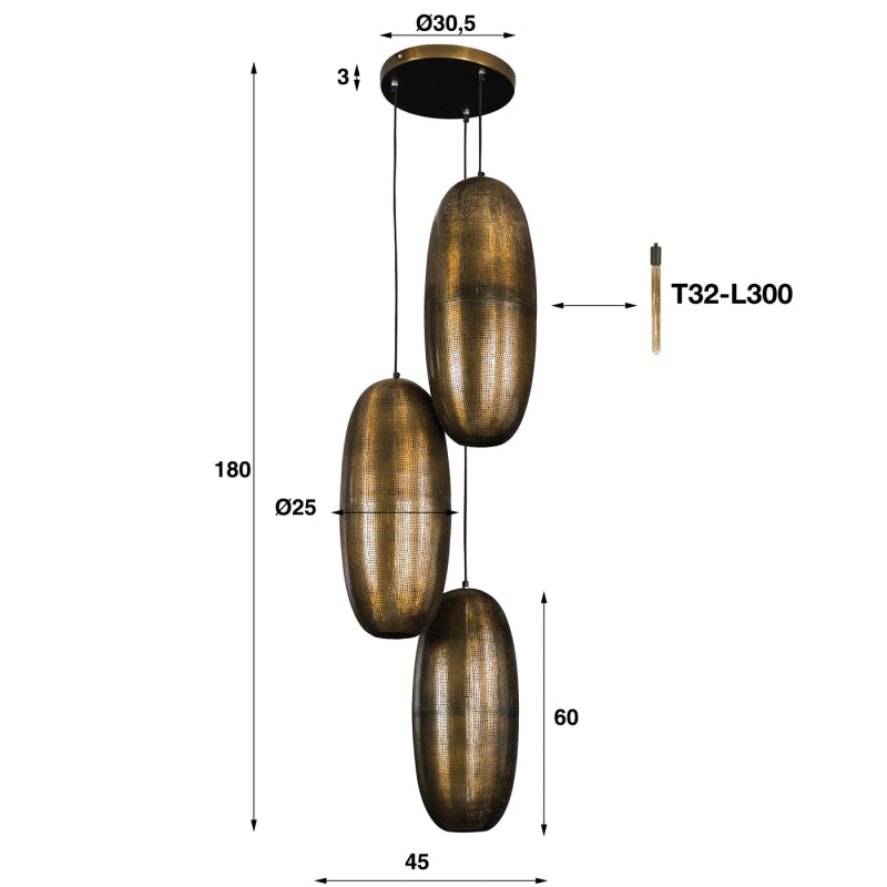 Hanglamp Cosmo getrapt