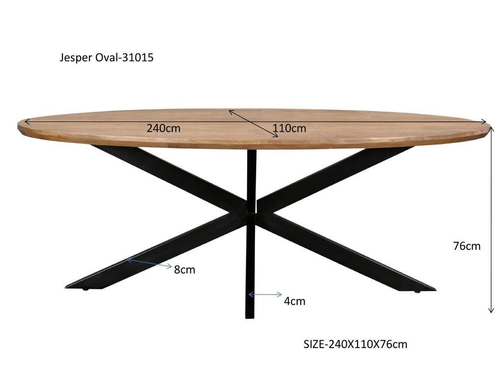 Jesper Oval 240 cm