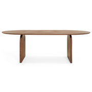 Eettafel Bella Tabacco - 220 cm - eettafel van mangohout, vooraanzicht