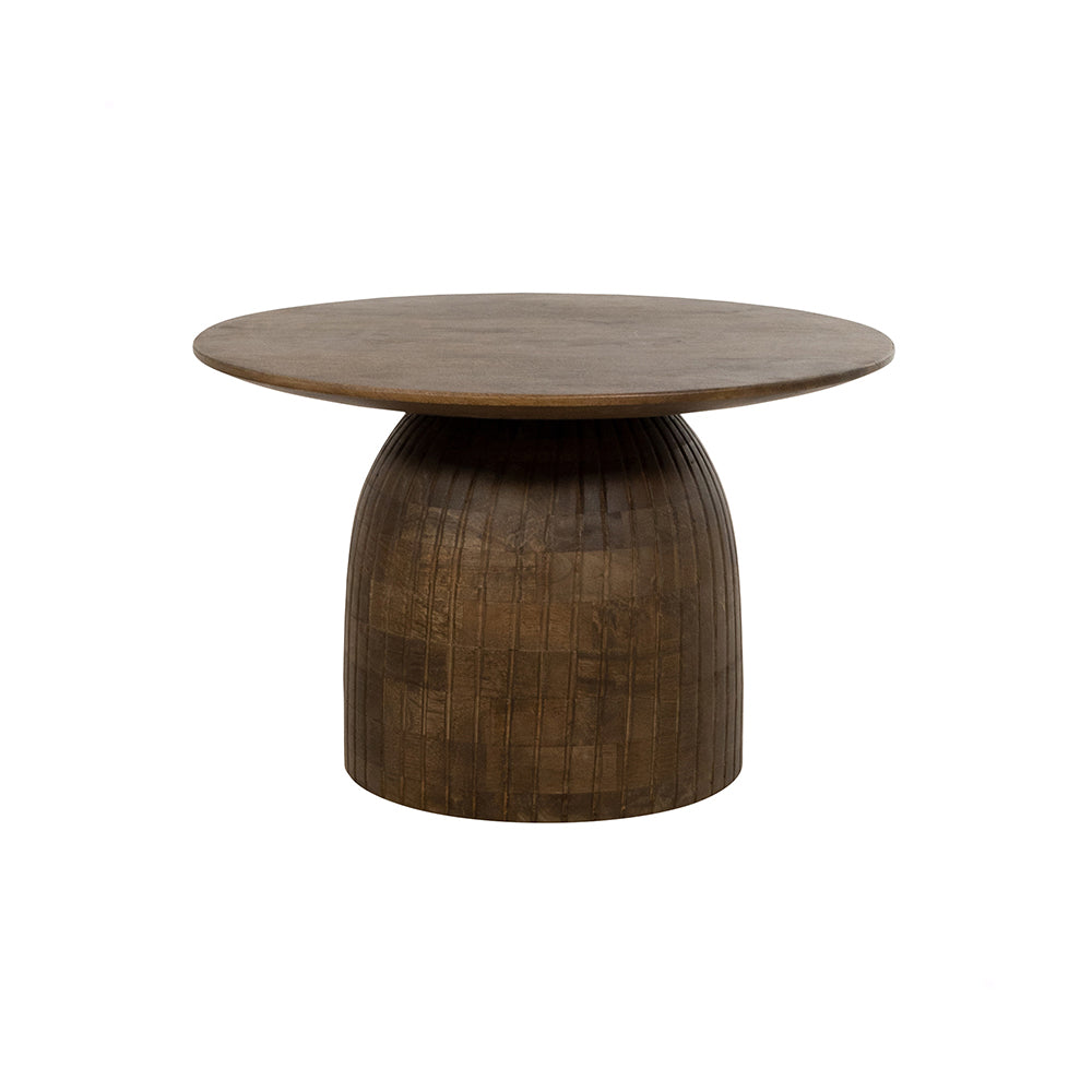 Karl salontafel Ø60, H38, Brown Walnut