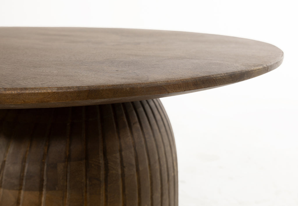 Karl salontafel Ø60, H38, Brown Walnut