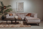 Hoekbank Leeds - Taupe Touch 04 - Ottomaan R - Tower Living