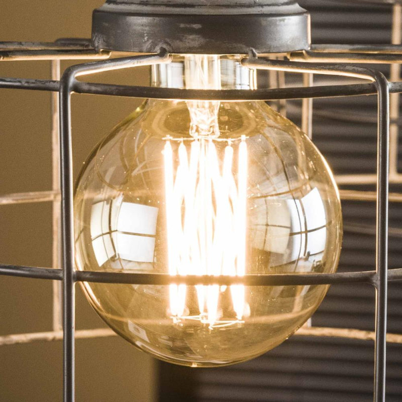 Lichtbron LED [G95] filament bol 9,5 – E27 6W dimbaar / Amberkleurig glas