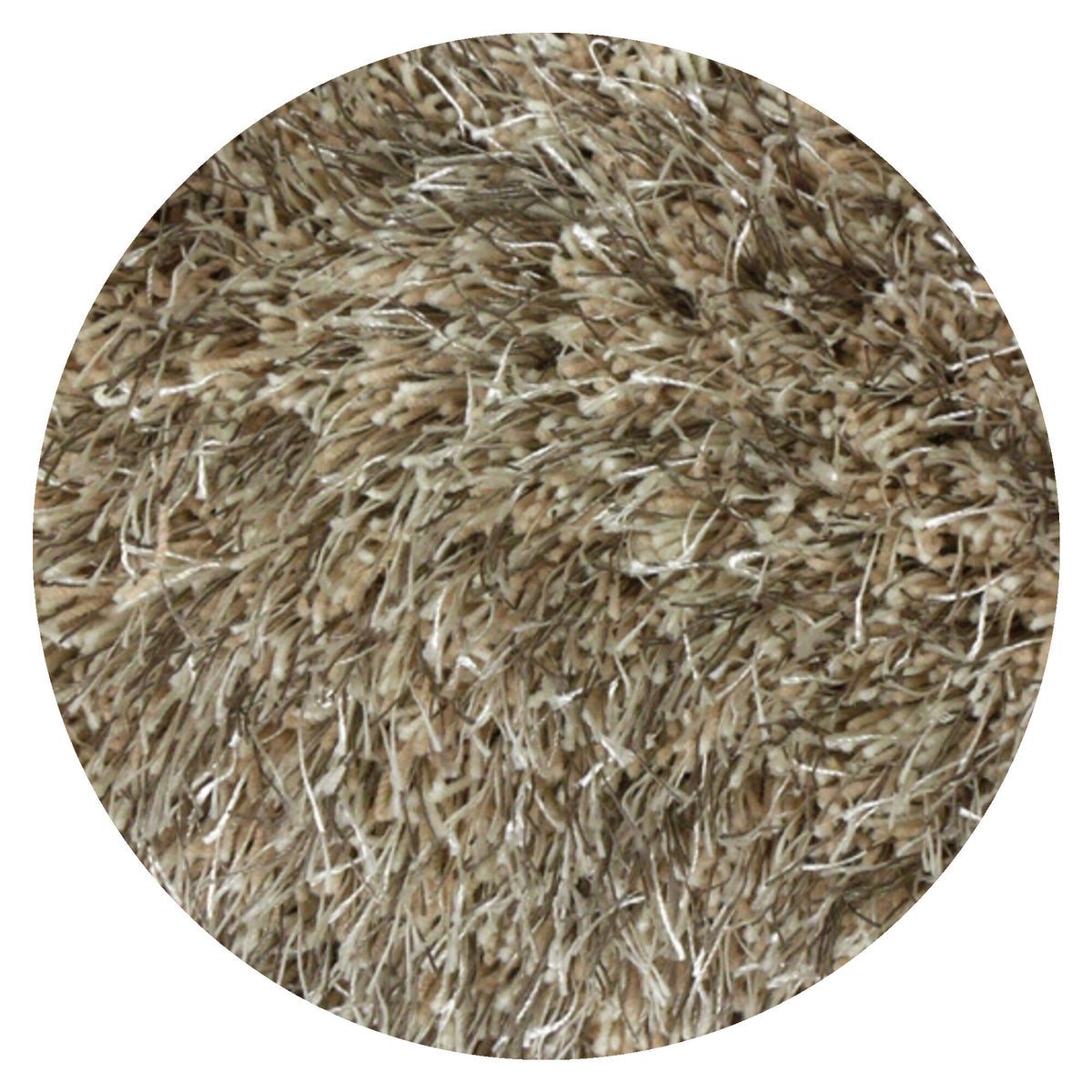 Vloerkleed Love Shaggy Beige - Rond