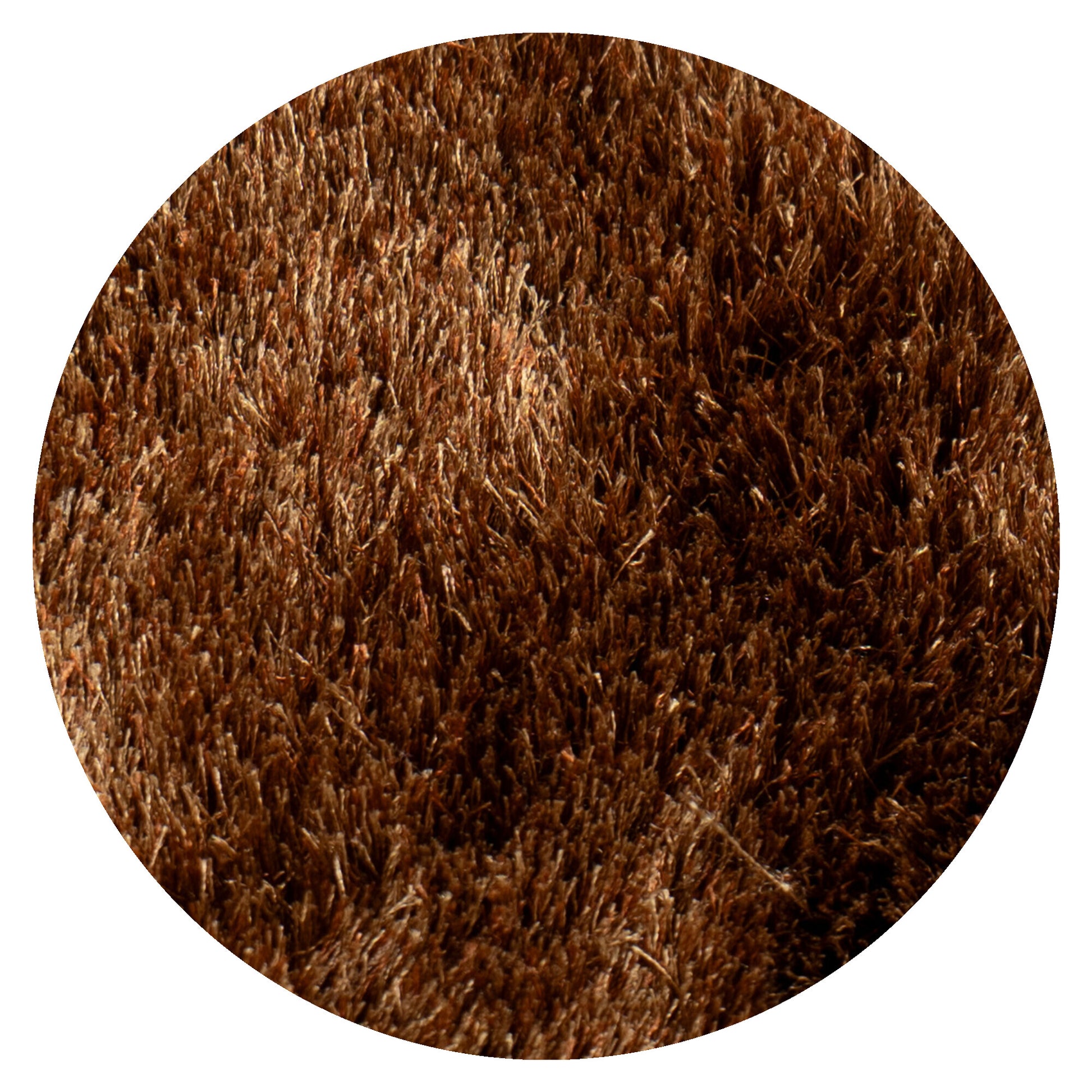 Vloerkleed Luna Koperbruin - rond