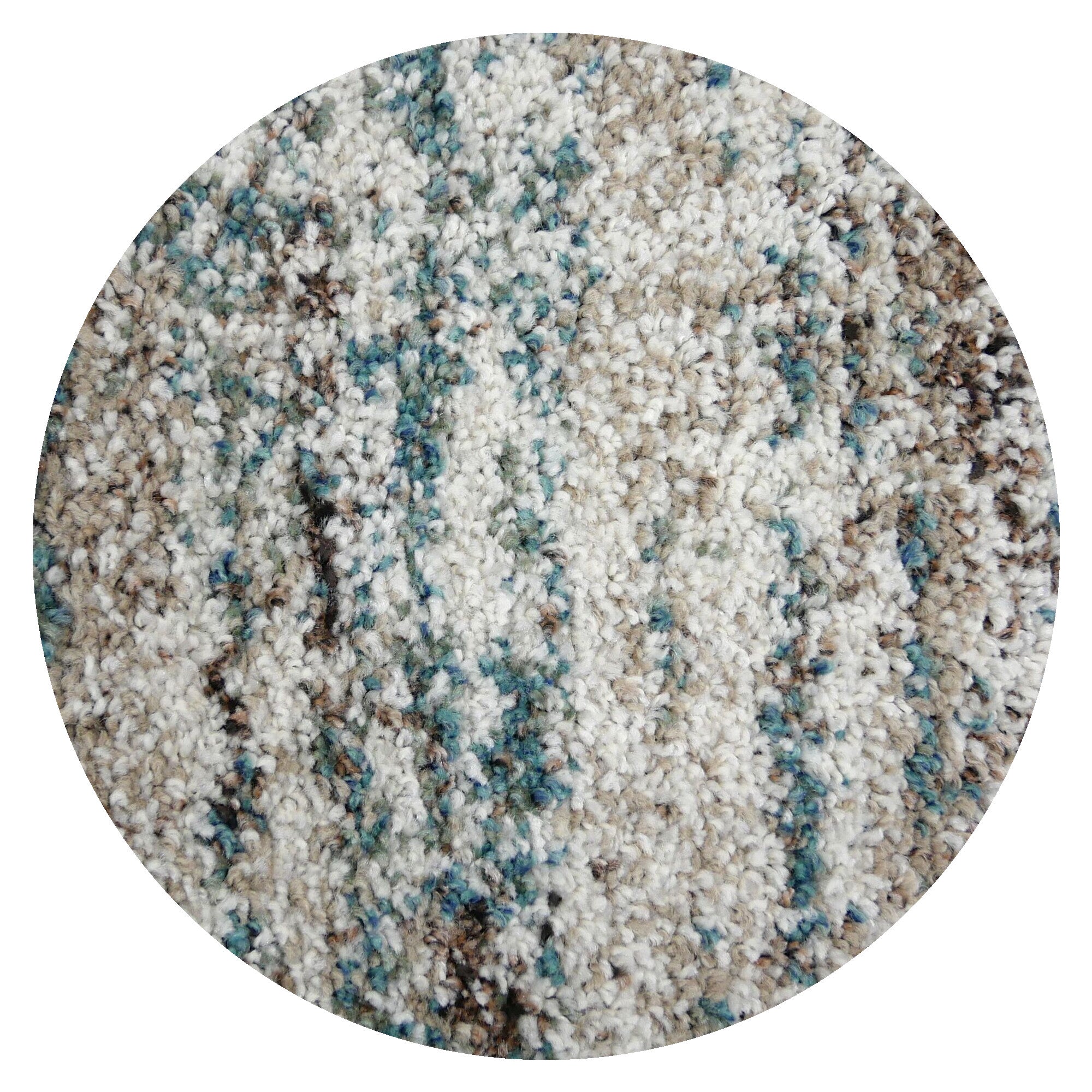 Vloerkleed Malta Blauw Multicolor - rond