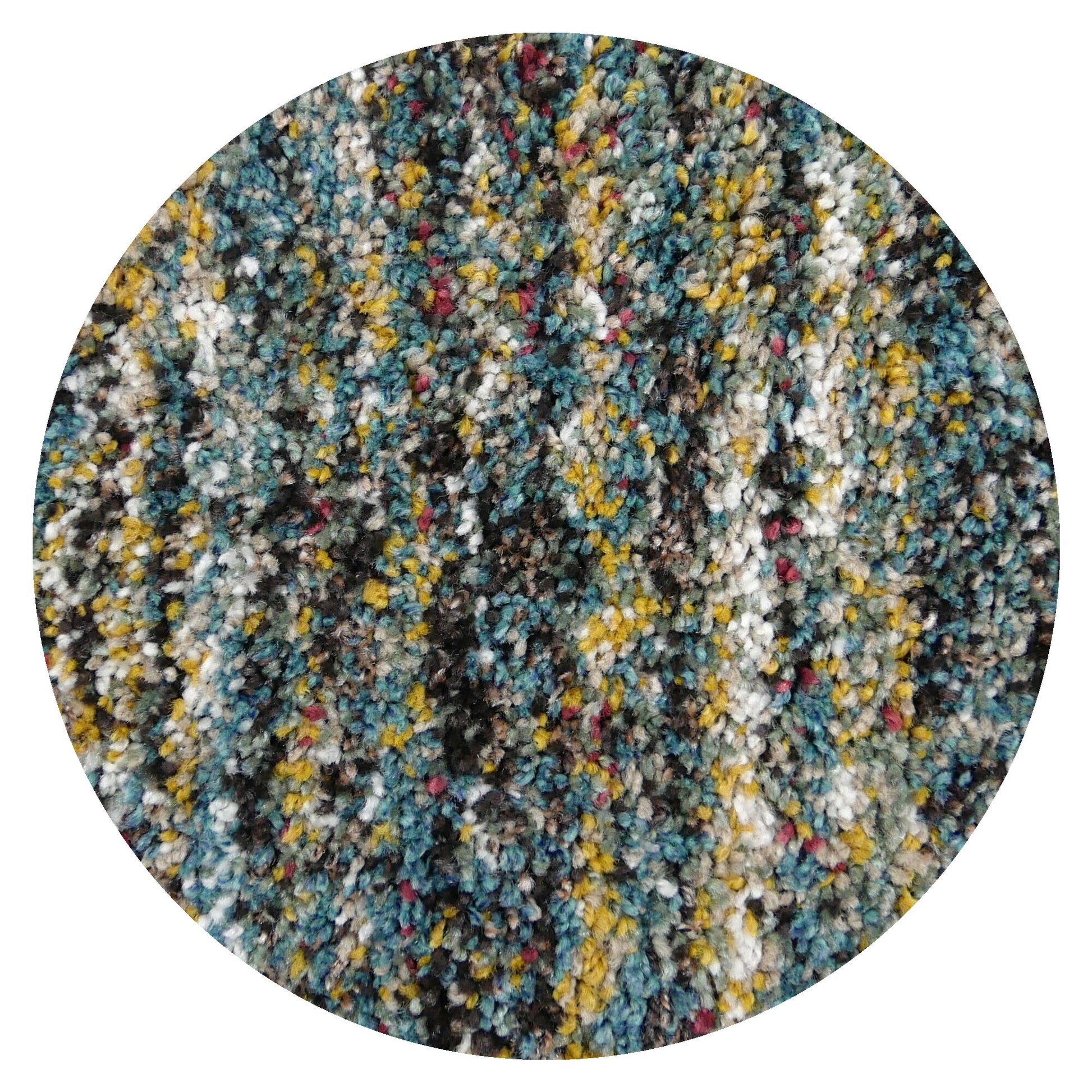 Vloerkleed Manchester Petrol Multicolor - rond