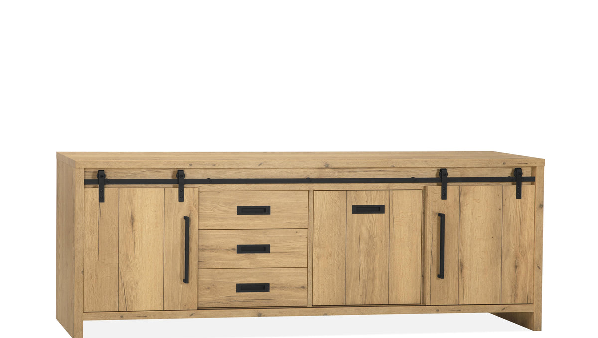 Dressoir Hygge met 2 deuren en 3 lades - Natur