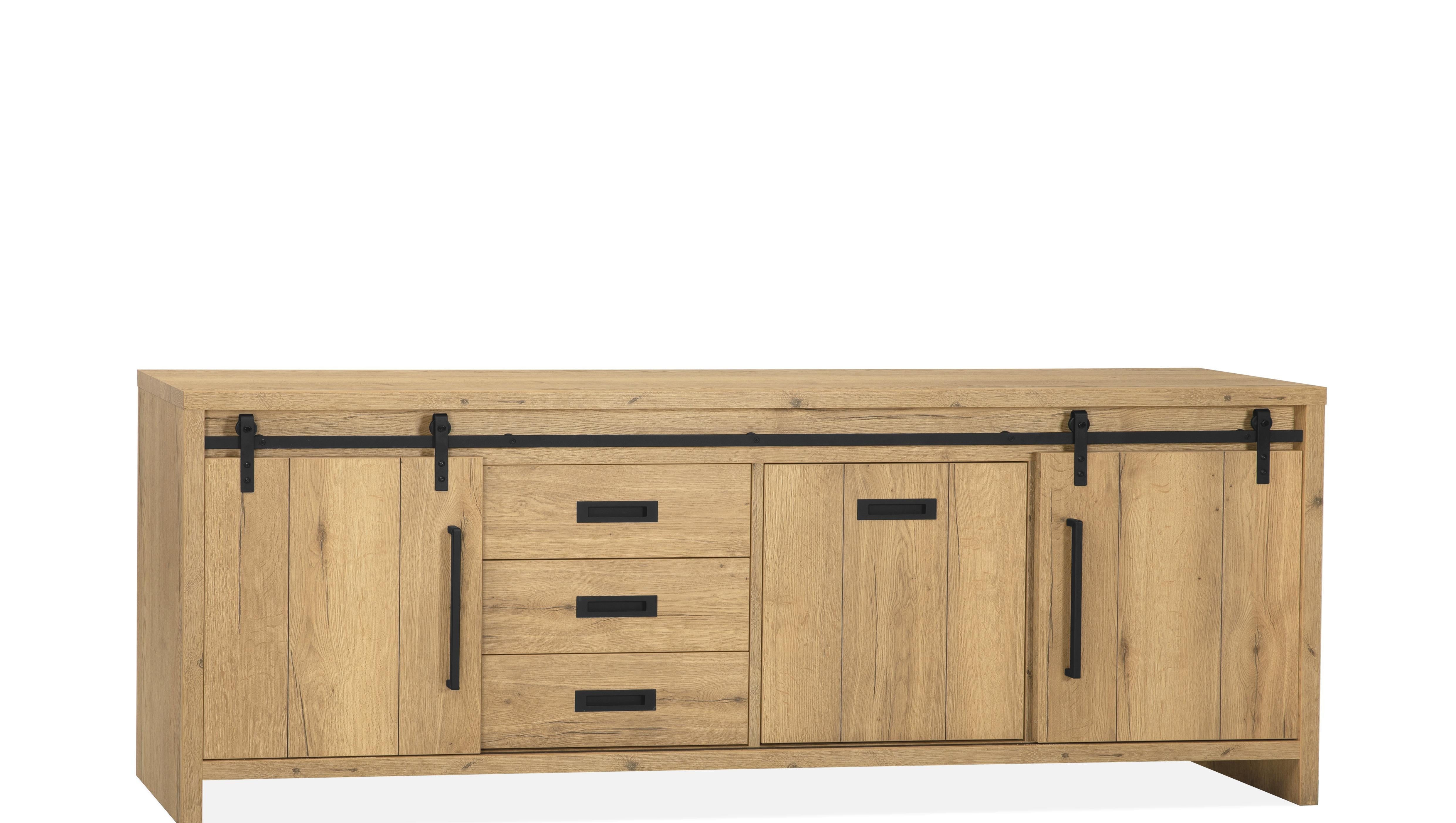Dressoir Hygge met 2 deuren en 3 lades - Natur