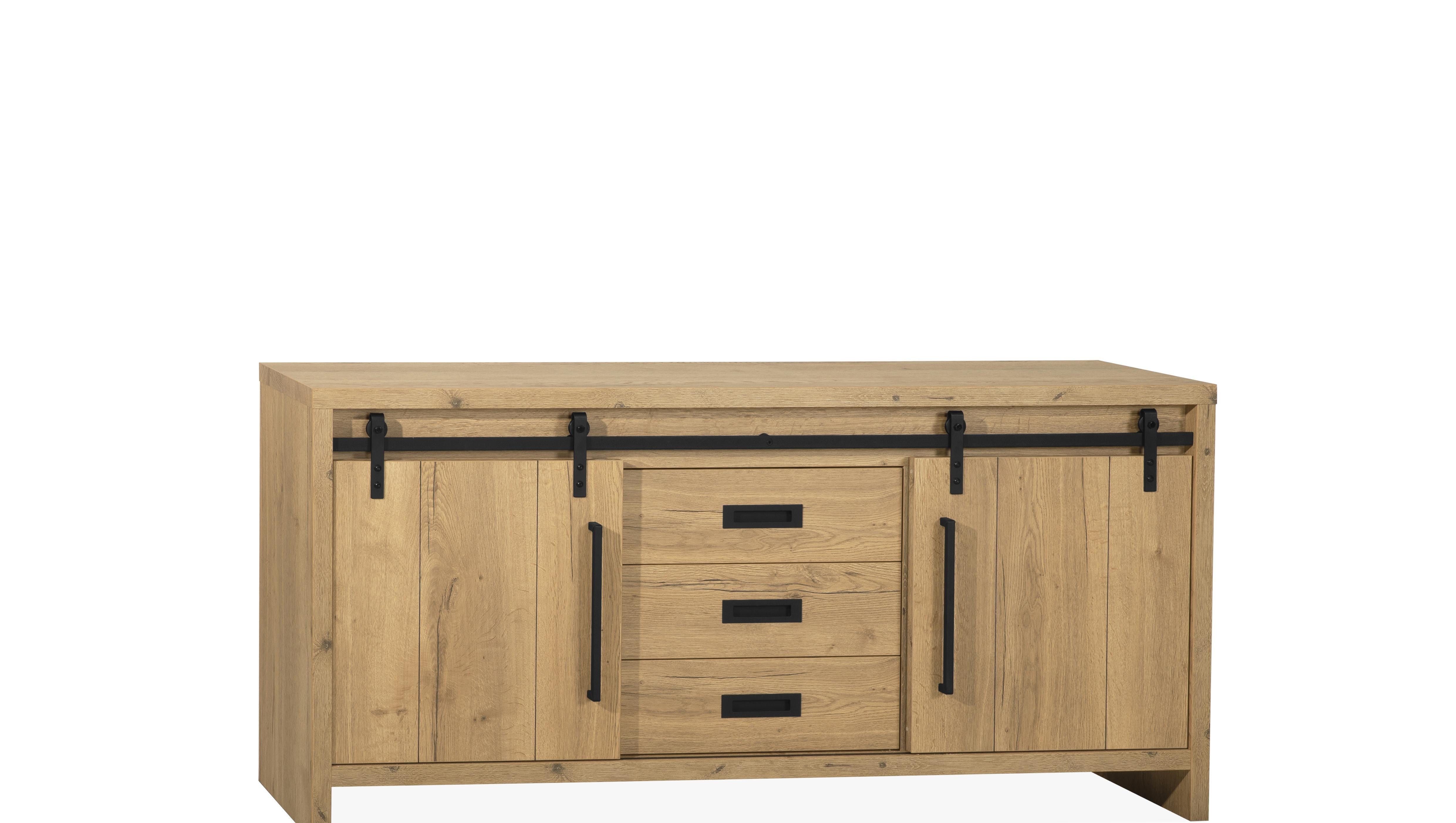 Dressoir Hygge met 3 deuren en 3 lades - Natur