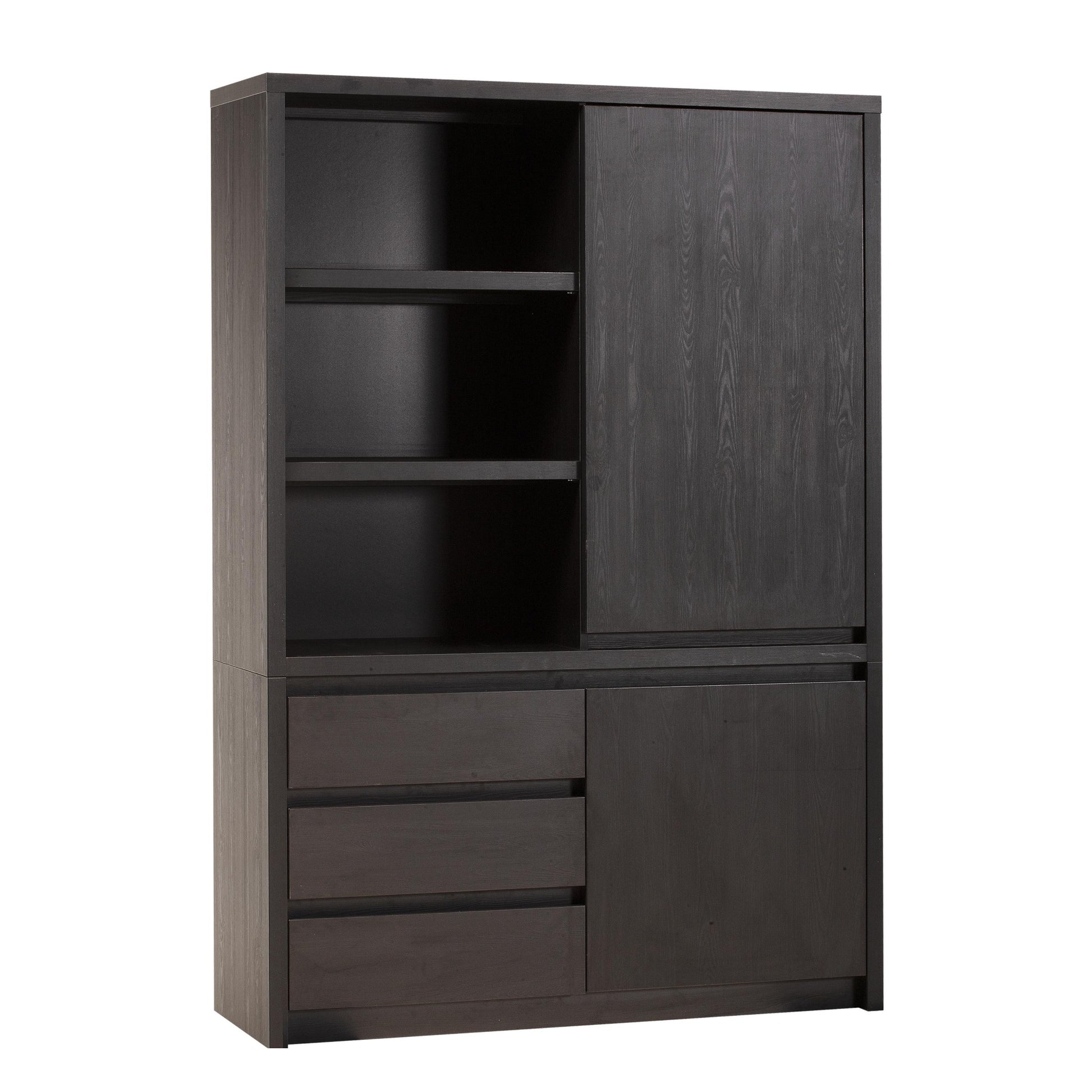 Maxfurn Wandkast Modena 138 cm (3 lades) – Noir