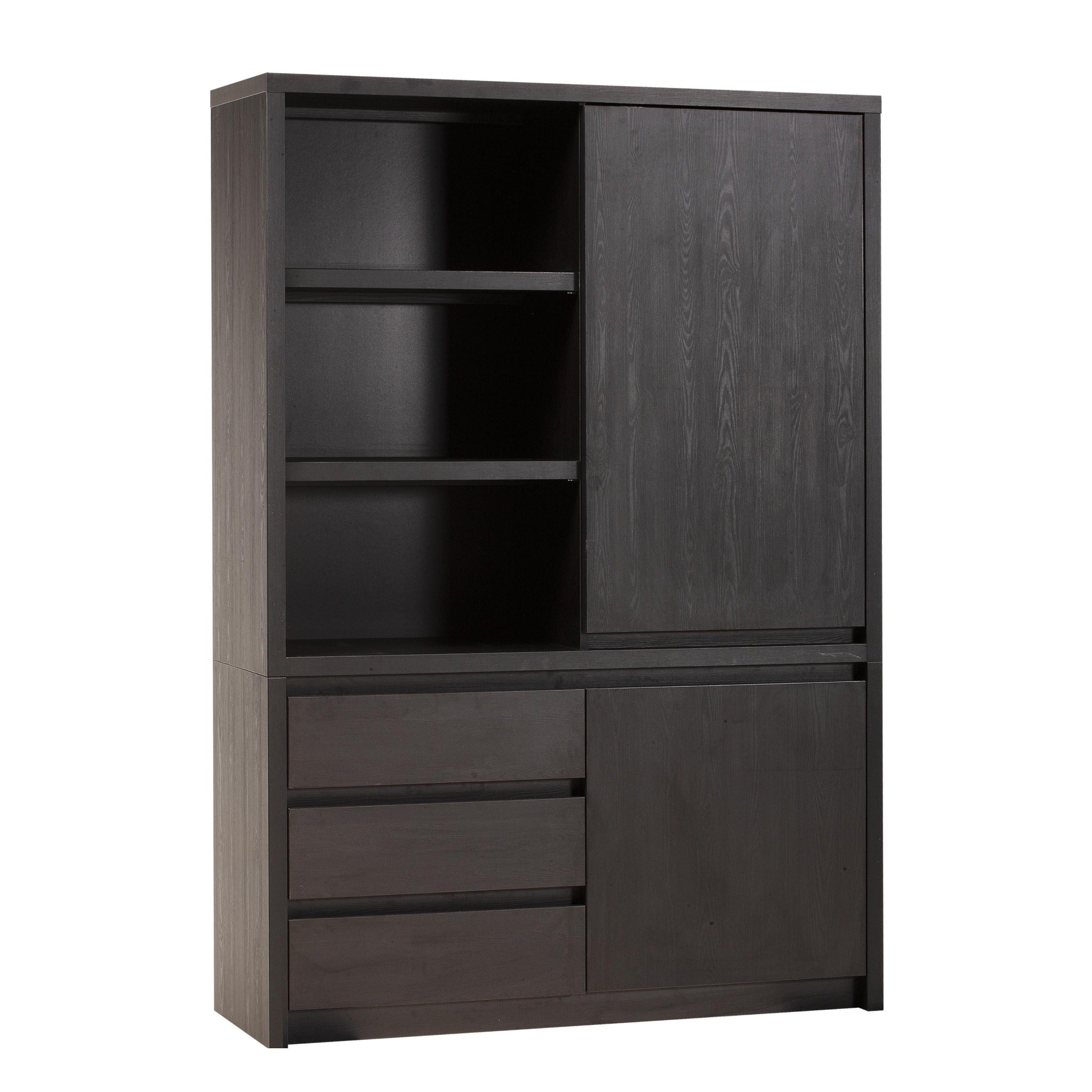 Maxfurn Wandkast Modena 138 cm (3 lades) – Noir