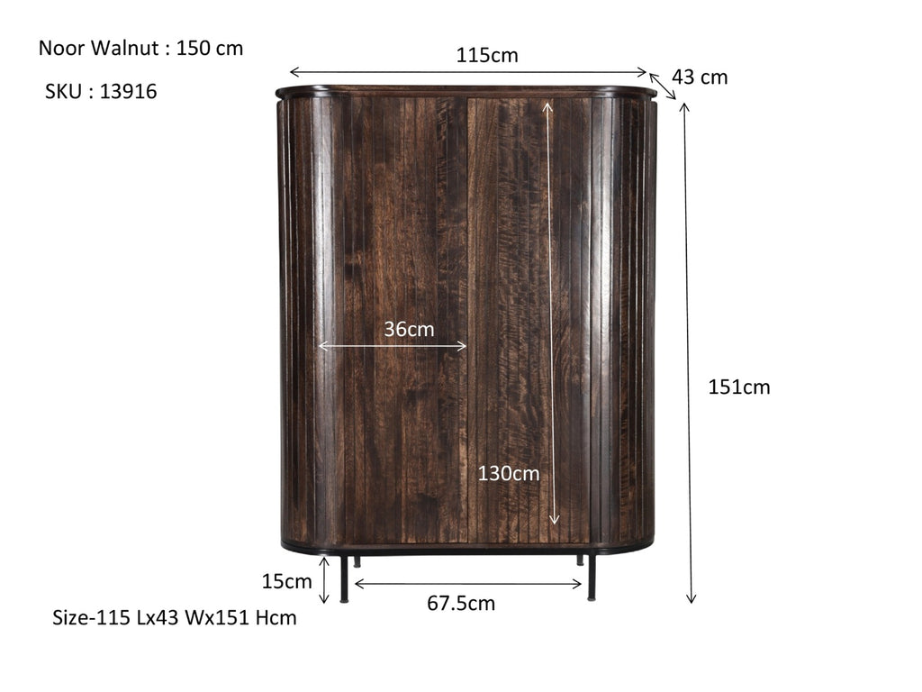 Noor Walnut 150cm