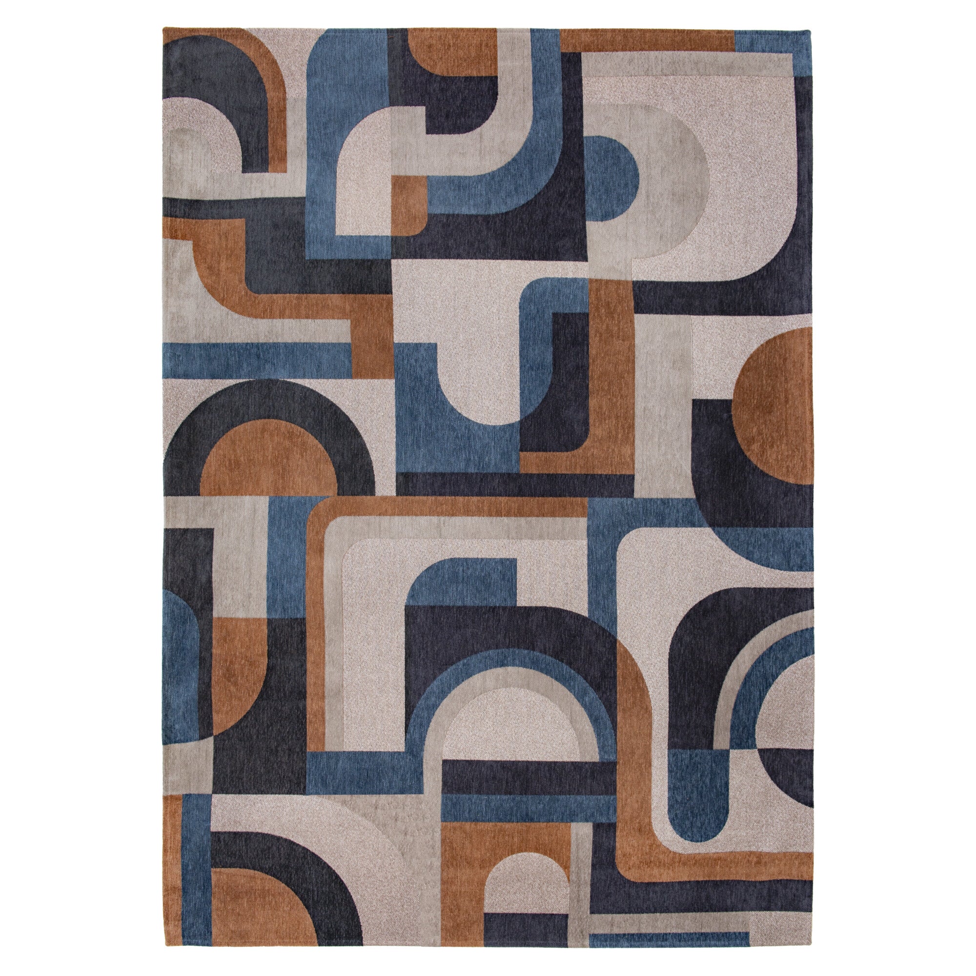 Vloerkleed Nuance Blauw Multicolor - rechthoek
