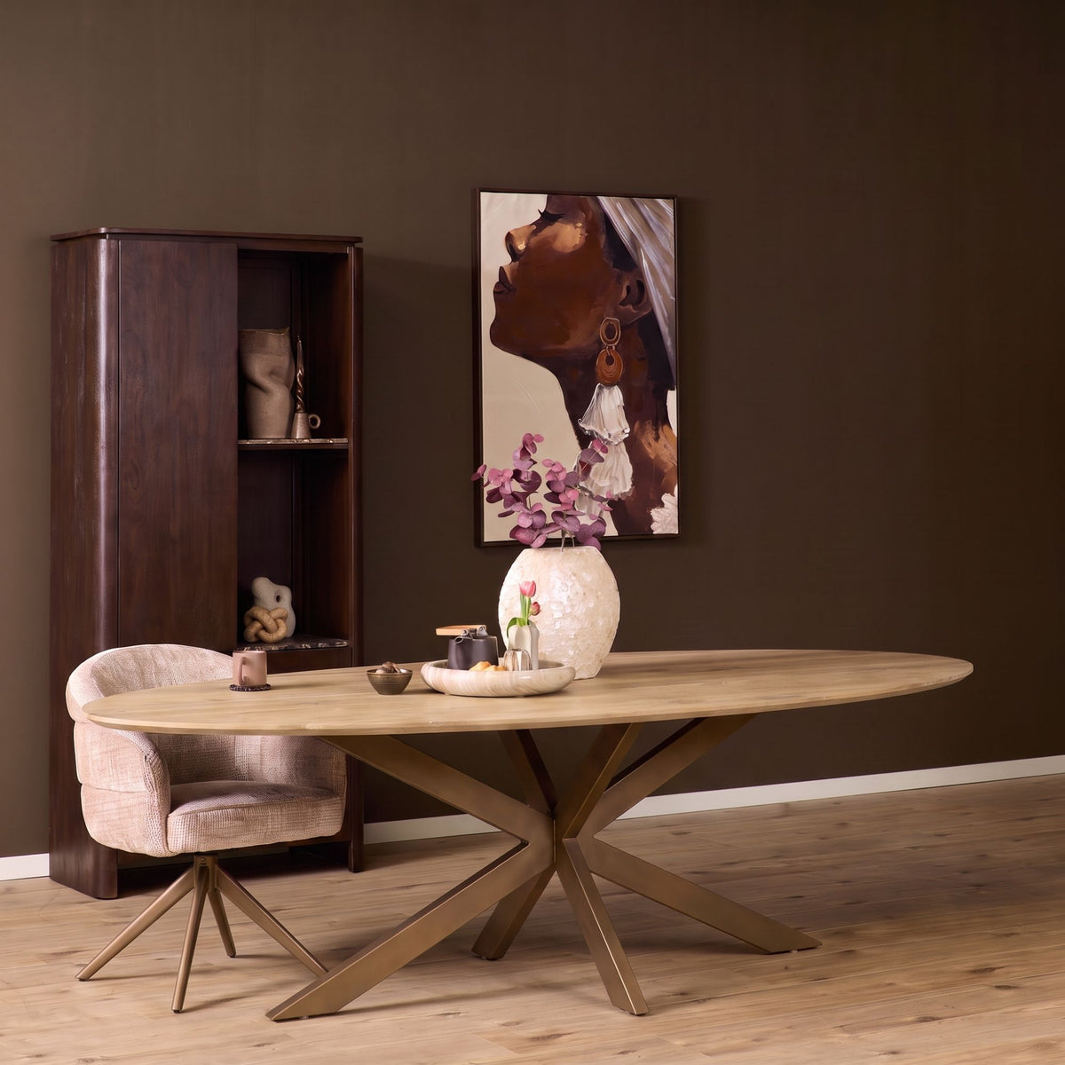 Ferris Ovaal 180 Naturel Matrixpoot Brons
