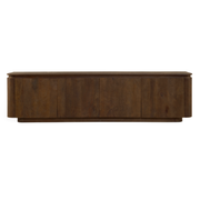 TV-meubel Bora - 210 cm Bruin - tv-meubel van mangohout, vooraanzicht