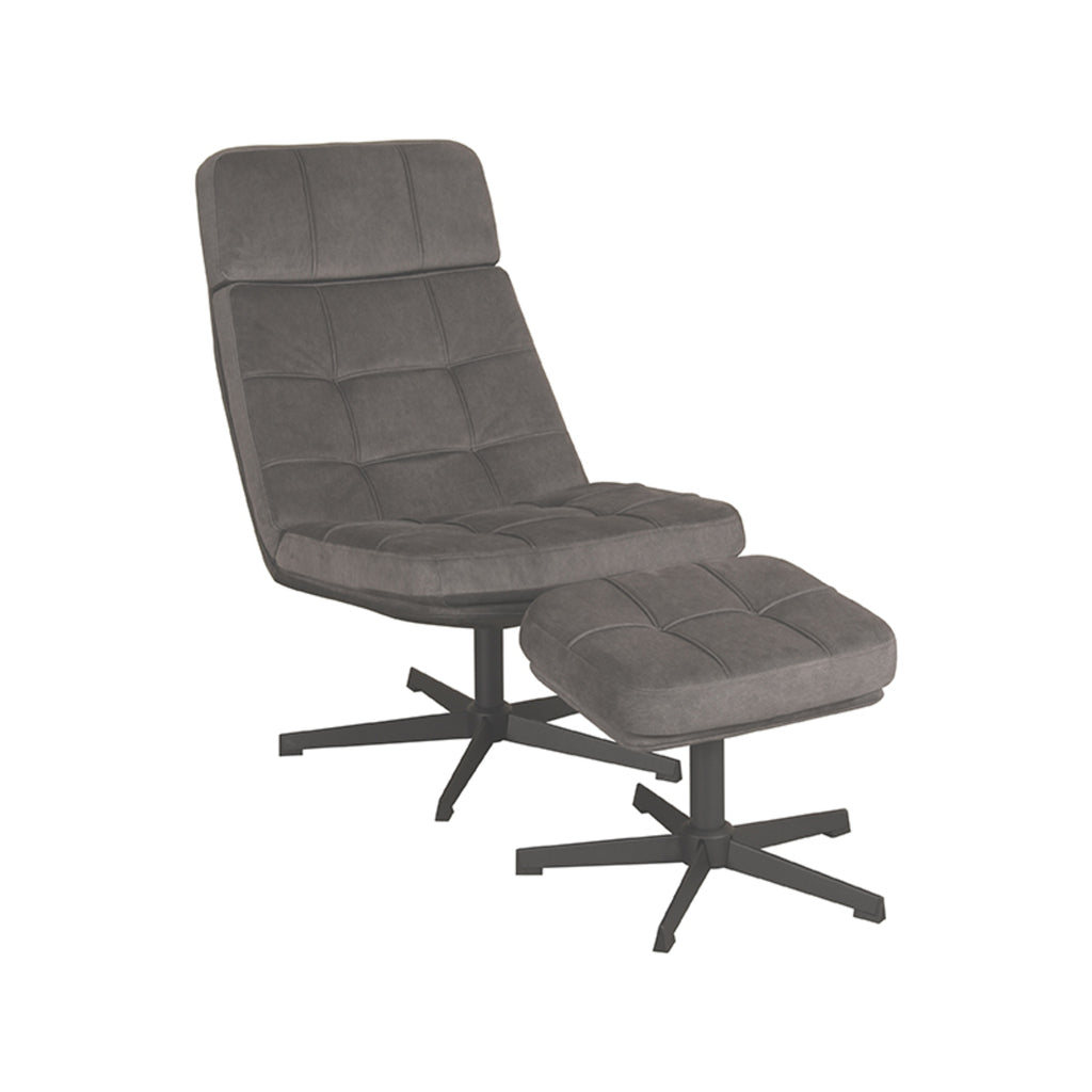 Relaxfauteuil Alvar + Ottomane 53x57x83 cm