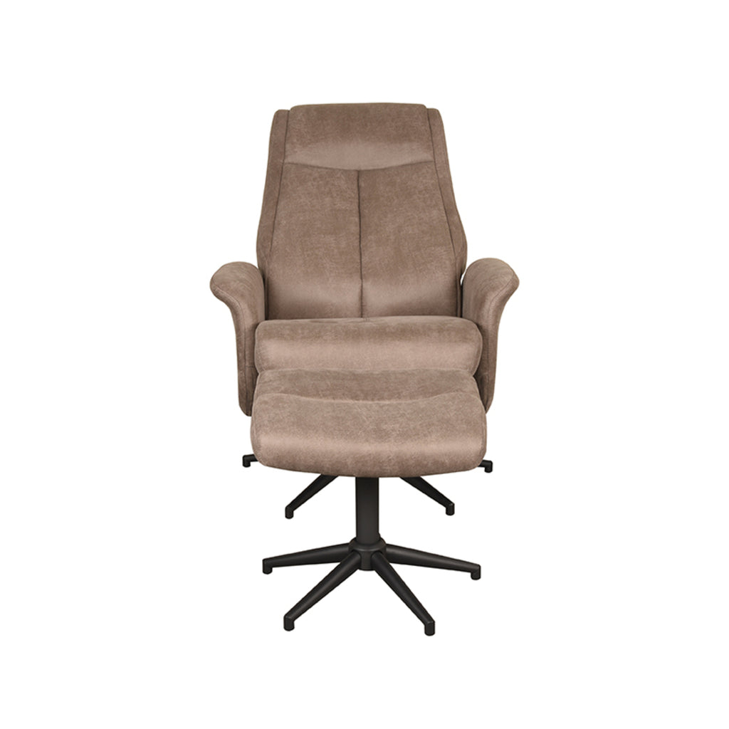 Relaxfauteuil Bergen + Ottomane 77x76x105 cm