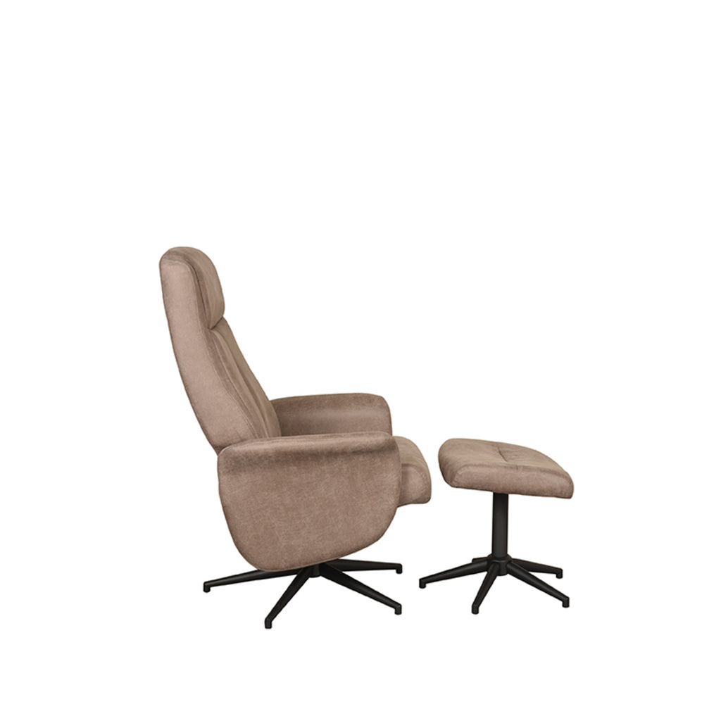Relaxfauteuil Bergen + Ottomane 77x76x105 cm
