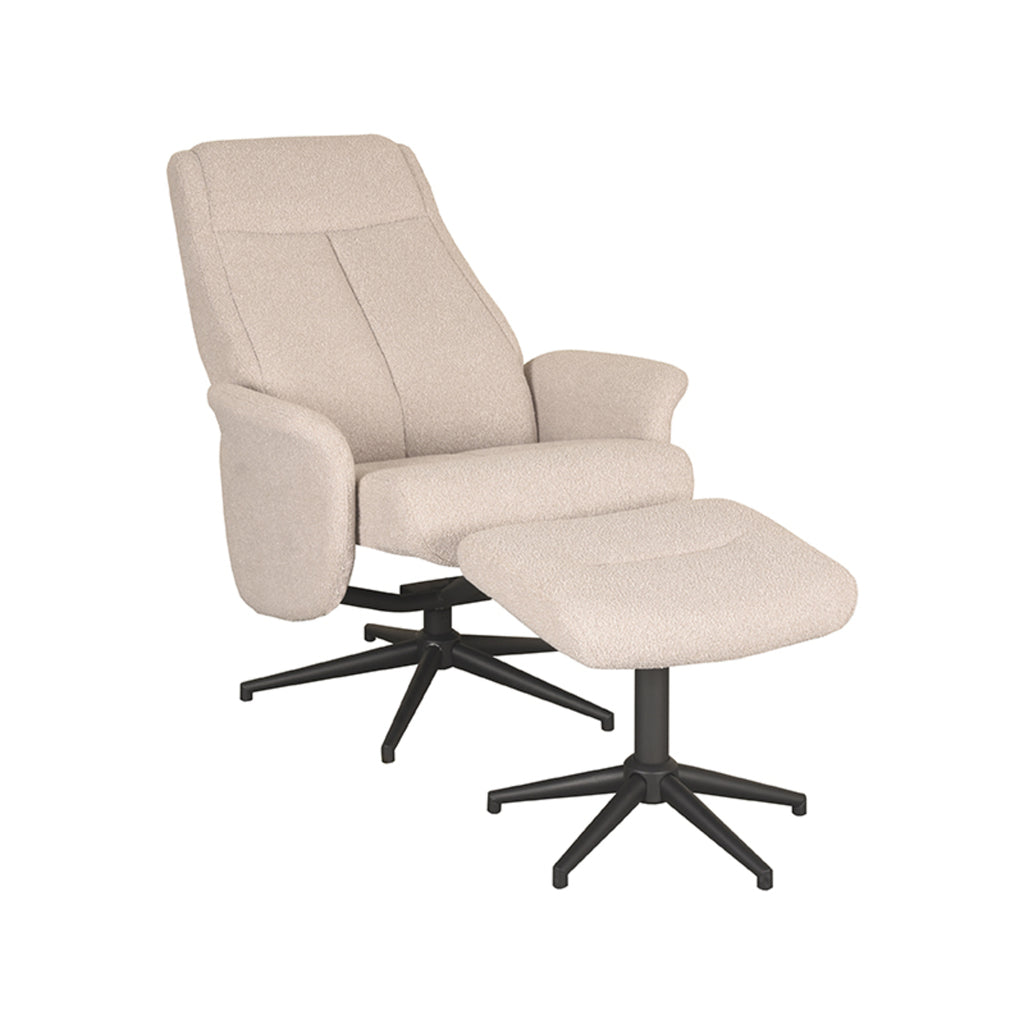 Relaxfauteuil Bergen + Ottomane 77x76x105 cm