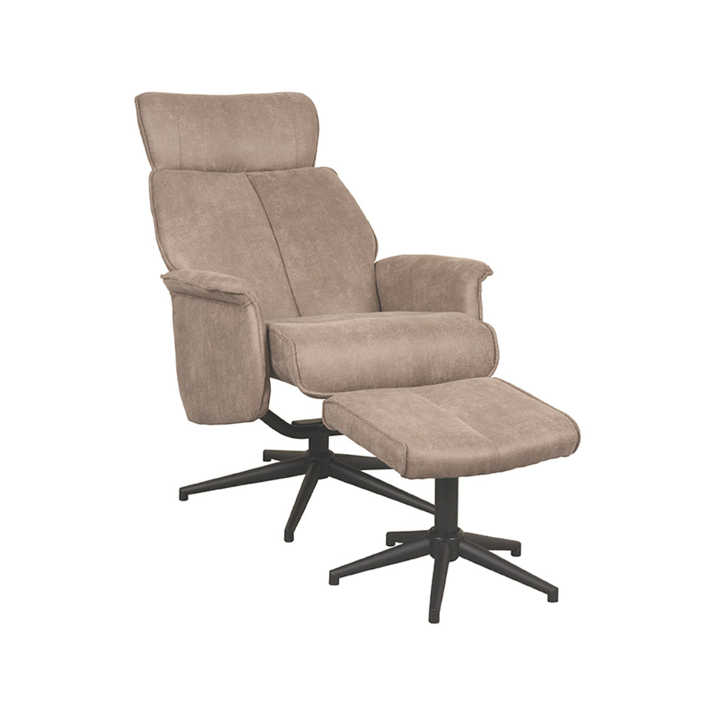 Relaxfauteuil Verdal + Ottomane 77x79x109 cm