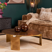 Ronde salontafel Darwin  Goud Aluminium 90 cm