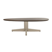 Salontafel 130, organisch, poot Beige, Mango Brown Walnut