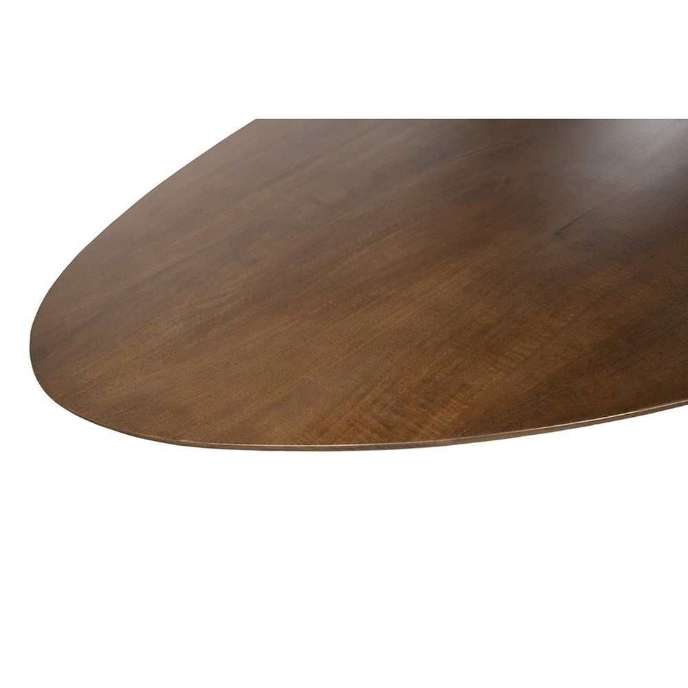 Salontafel 130, ovaal, poot Beige, Mango Brown Walnut – afbeelding 2